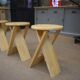 4 tabourets design pliants Adrian Reed, modèle Suzy