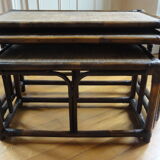 Rattan nesting tables