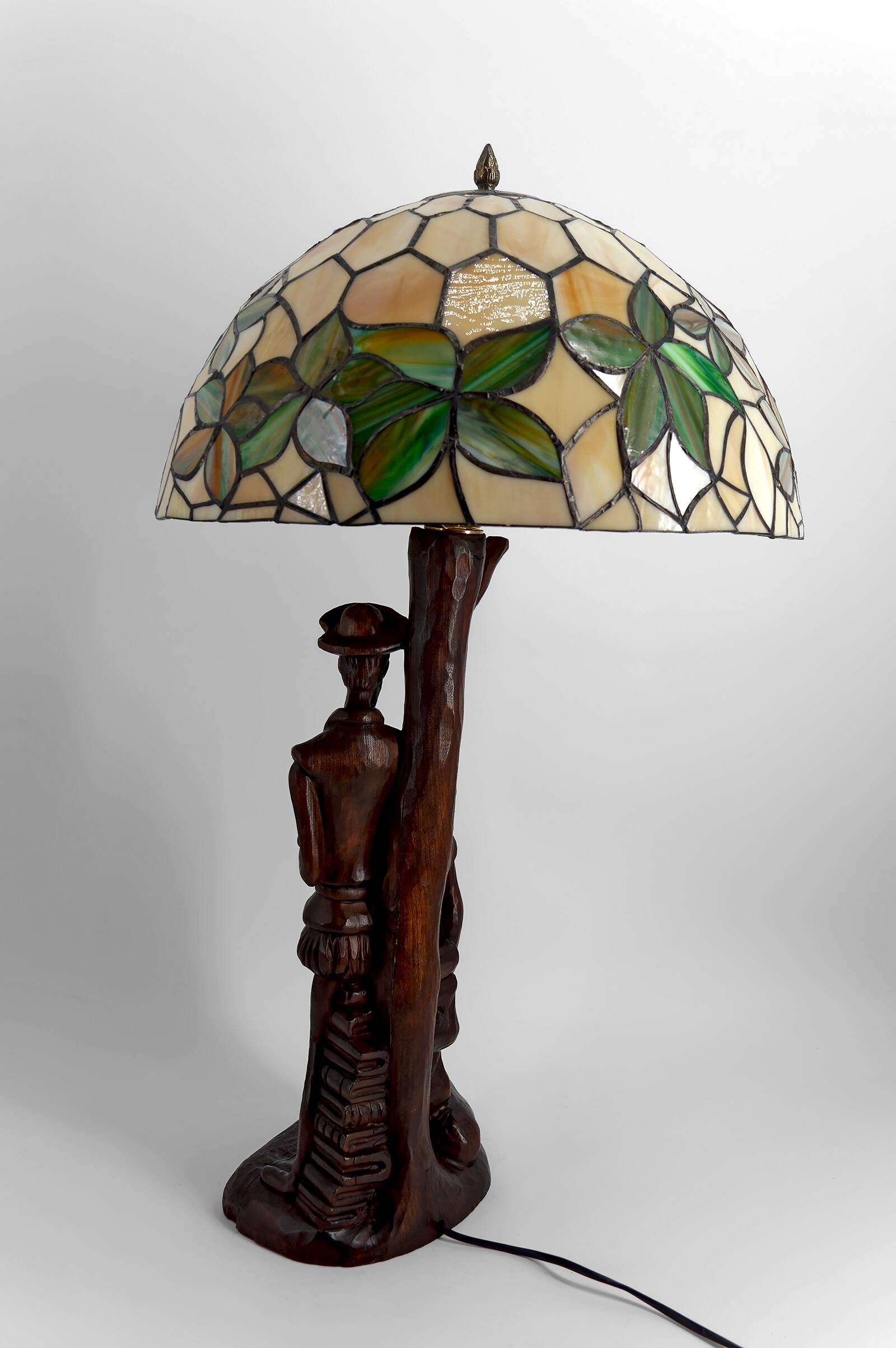 Lampe sculpturale « Don Quichotte, Sancho Panza », Forêt-Noire, vers 1950