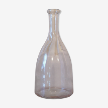 Elegant vintage glass bottle, Dame Jeanne type, vase