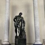 After the Farnese Hercules, a serpentine marble sculpture, a souvenir of the Grand Tour