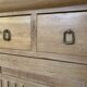 Petite commode en chêne massif céruse style Art Nouveau