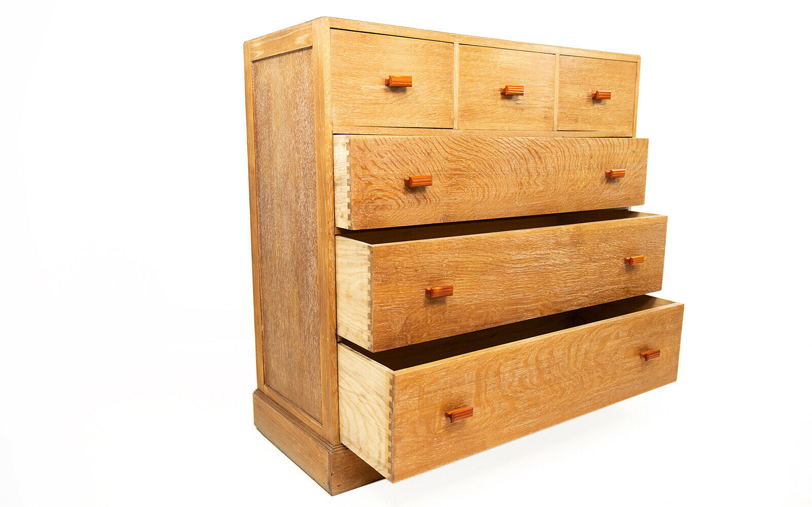 Early 20th Century Limed Oak Heals Style Chest of Drawers