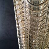 Large Art Deco Style Clear Pressed Glass Vase