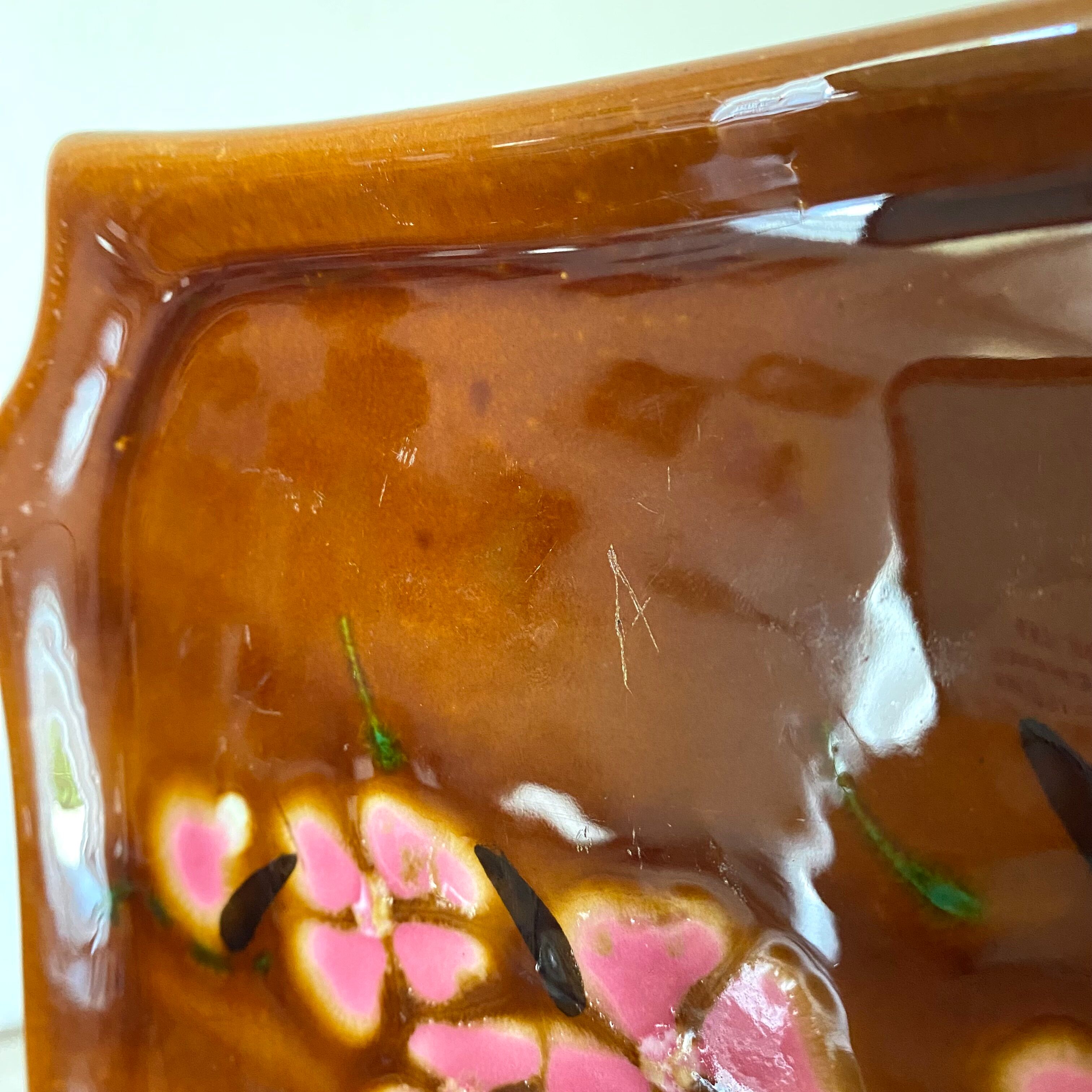 Plat à cake  en céramique Poët Laval Bretagne