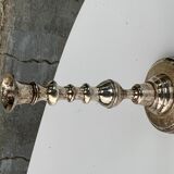 Pair of vintage silver metal candlesticks