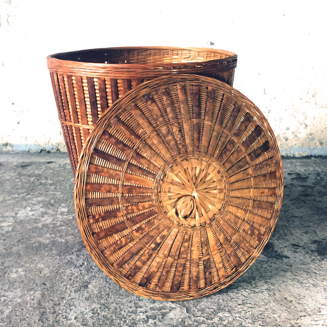 Bamboo laundry basket