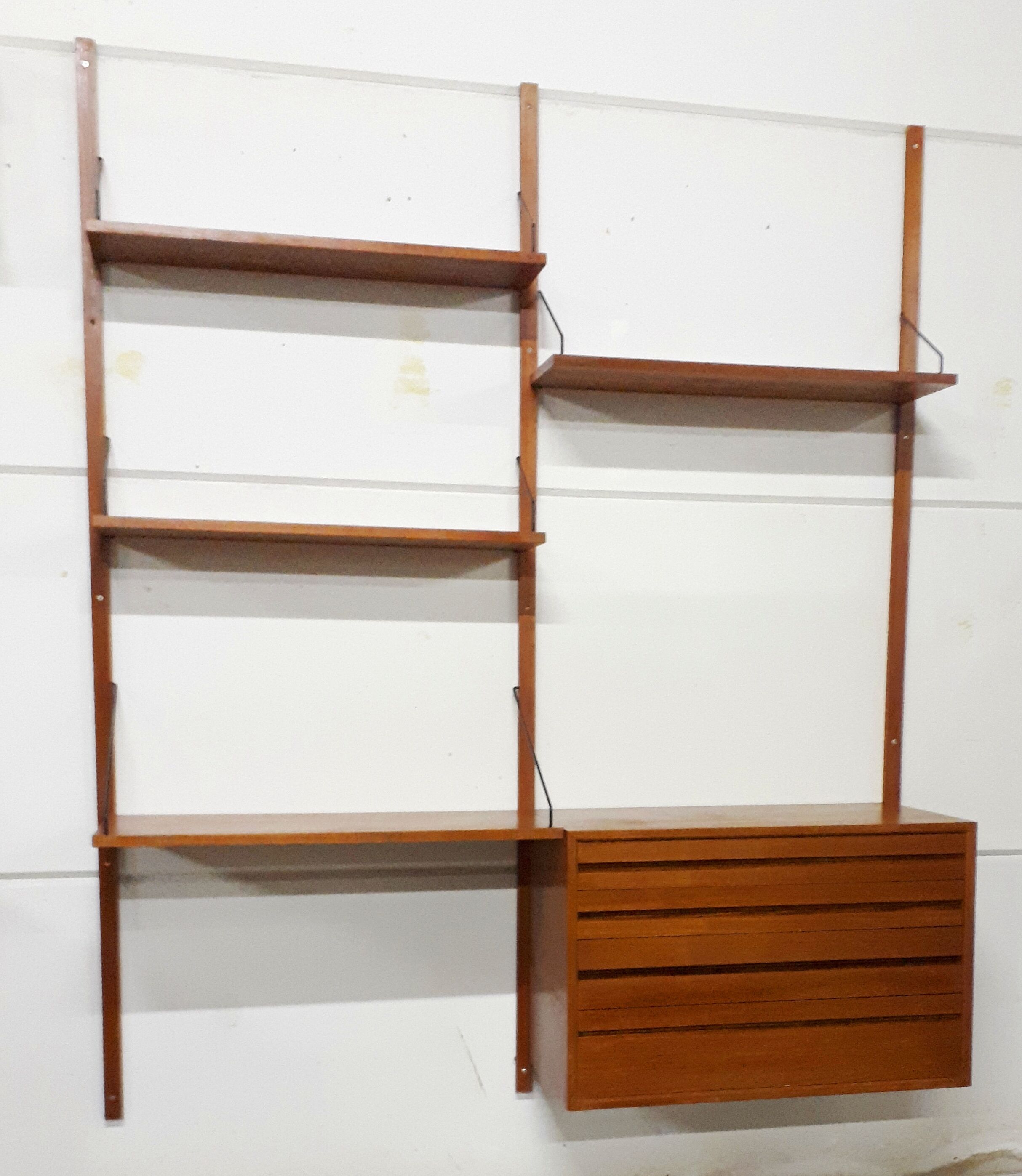 Unité murale en teck de Poul Cadovius pour Cado des années 1960