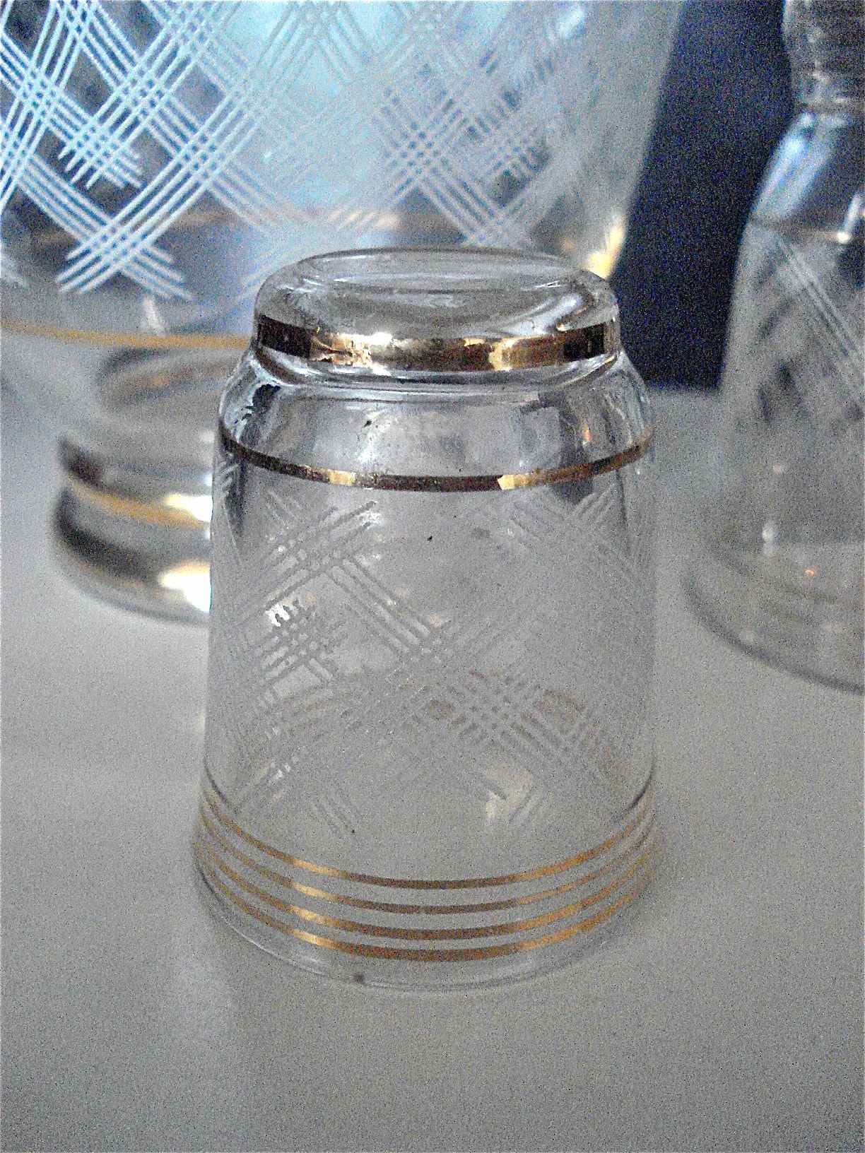 Carafe and liqueur glasses 70s