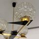 Lampe Suspension Maison Arlus 4 feux design français année 60