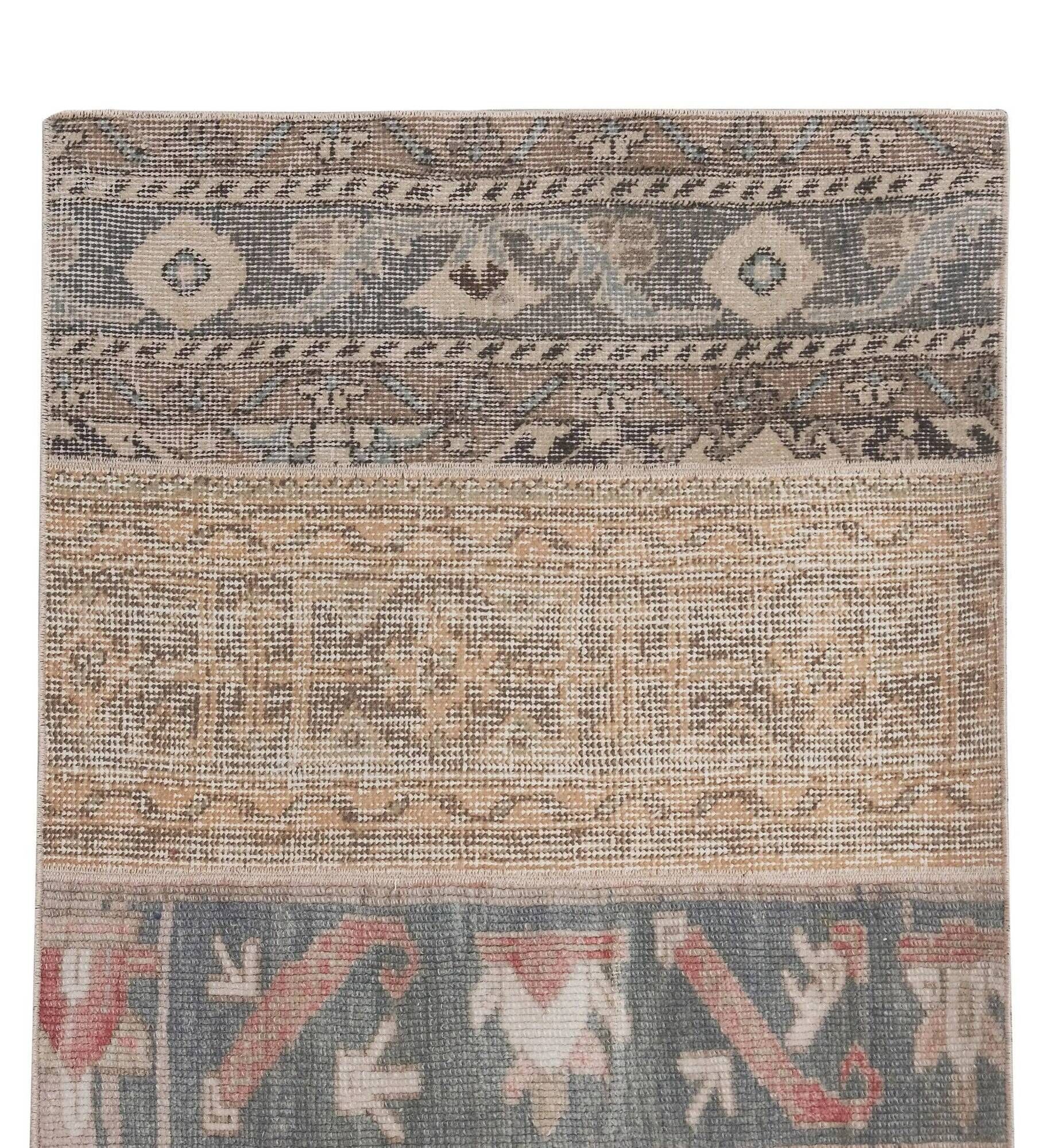 Vintage Turkish hallway rug 75x1 cm