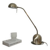 Vintage Lampe de table laiton Col de cygne Lampe de chevet Or Brossé réglable Rétro Mid Century Lamp