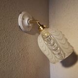 Vintage molded glass wall light