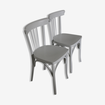 2 chaises Baumann blanches