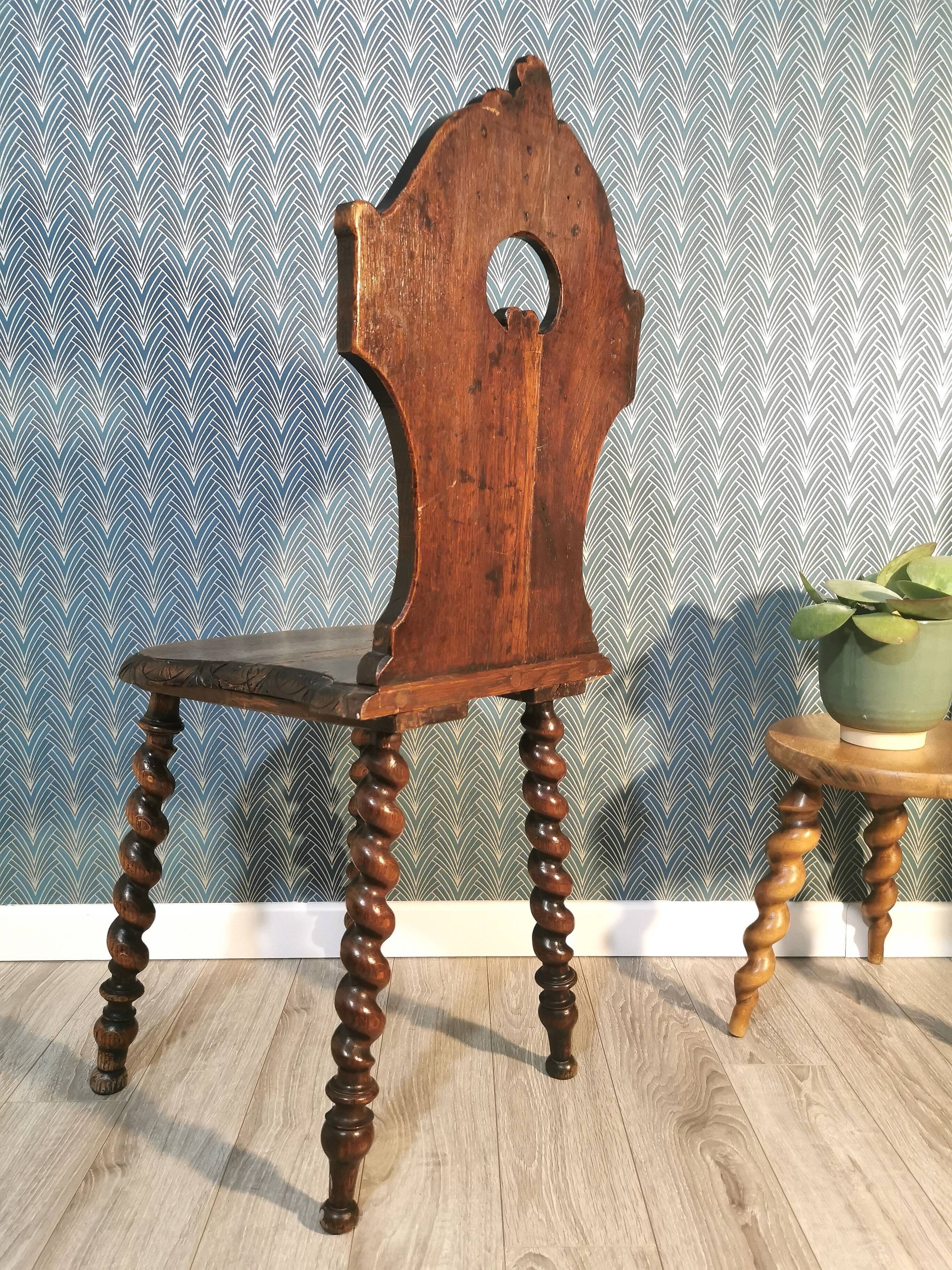 Carved oak chair