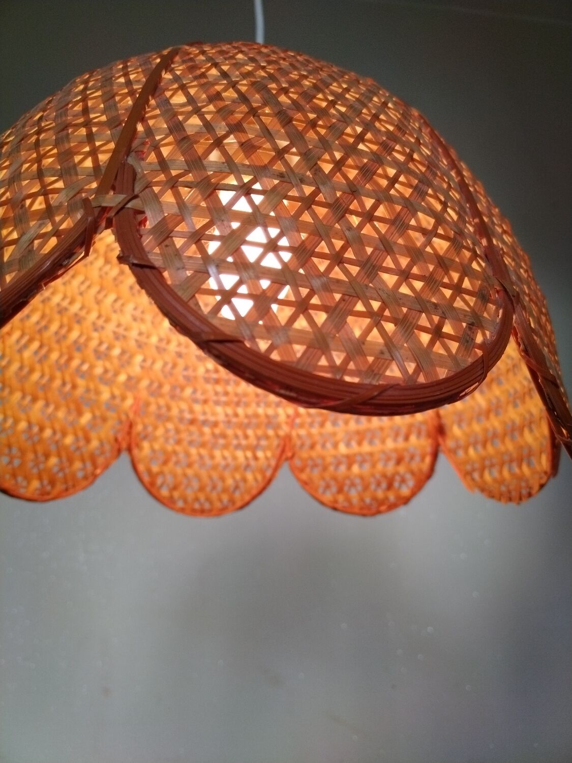 Rattan flower suspension