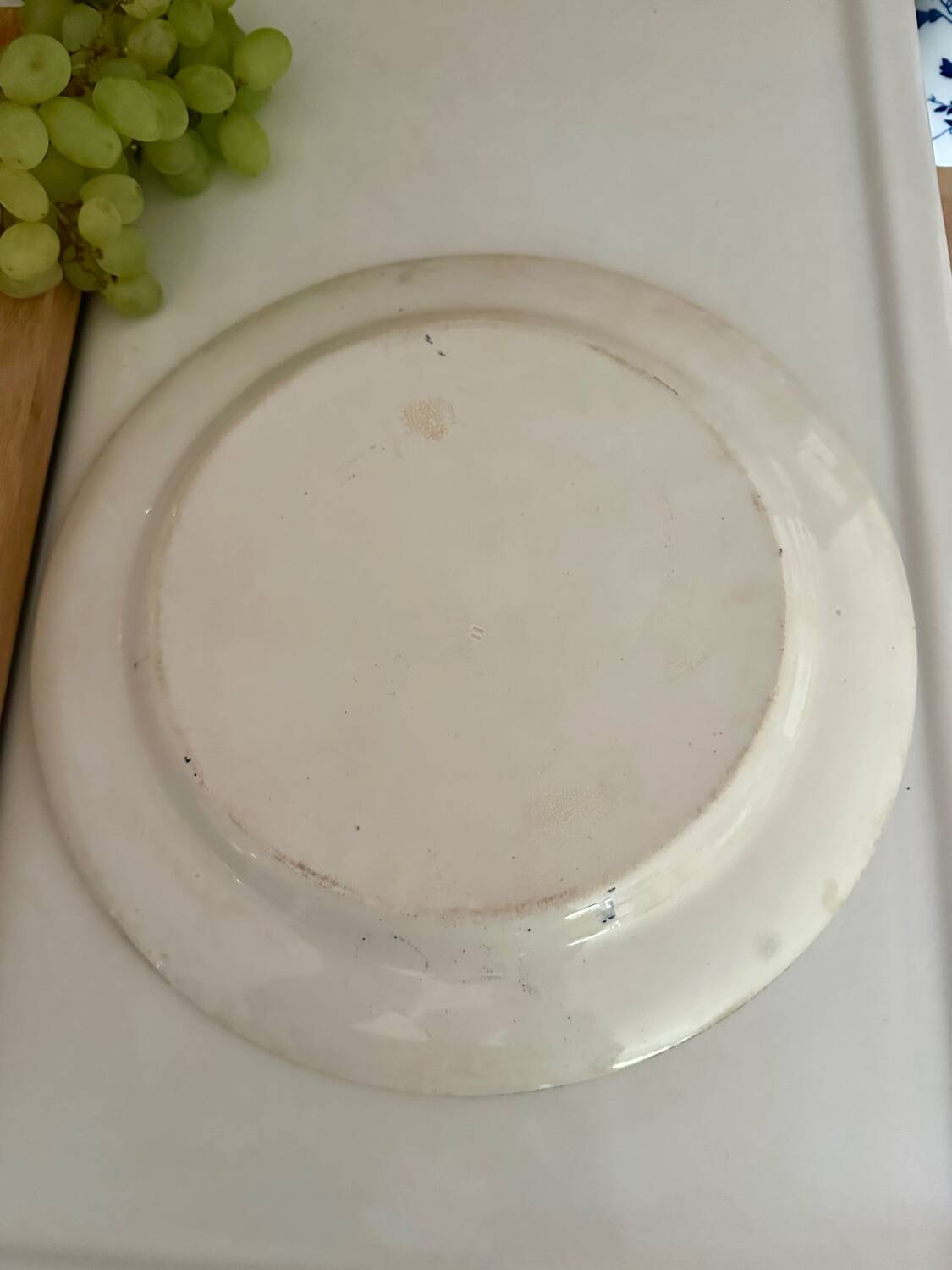 Large round antique dish