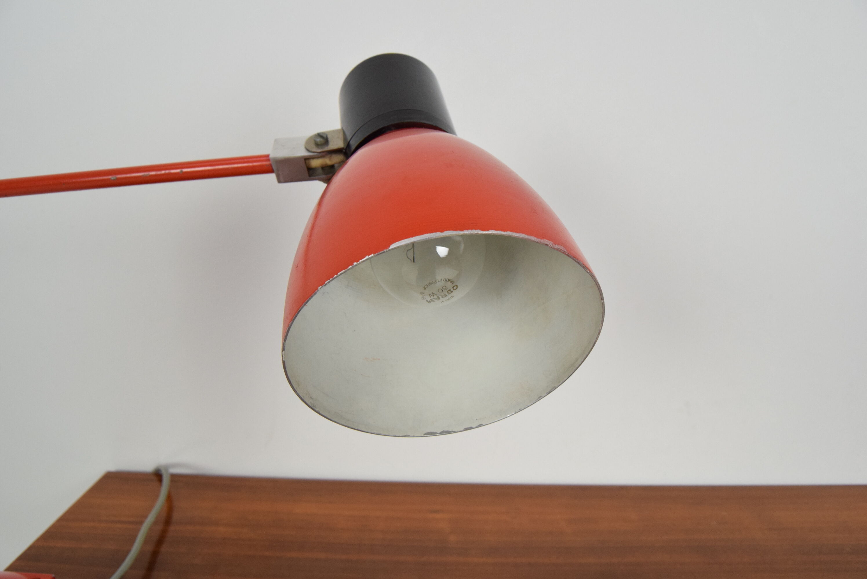 Adjustable industrial table lamp, czechoslovakia,1960's.
