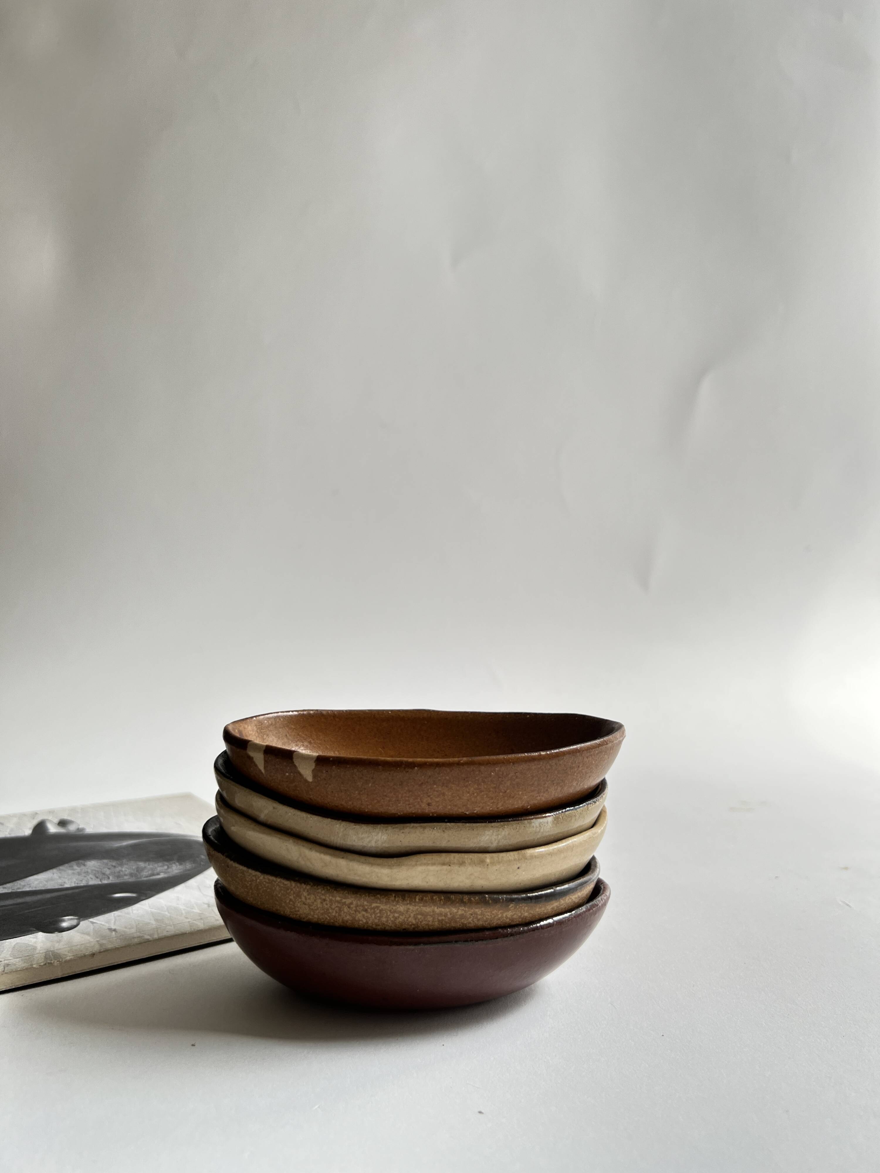 Set of 5 Japanese ceramic breakfast bowls