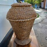 Woven wicker basket
