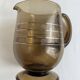 Art deco pitcher in smoked glass