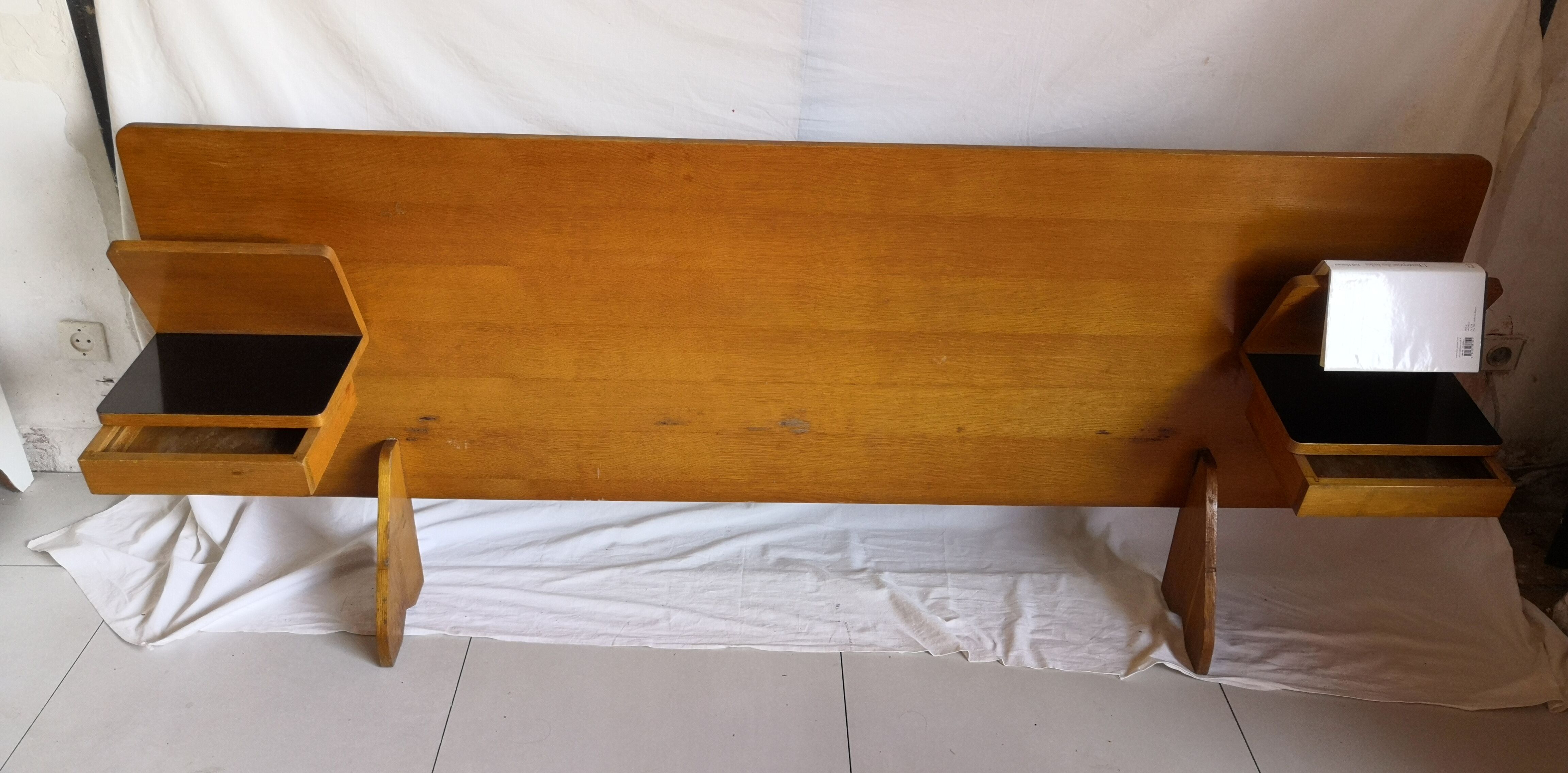 Vintage wooden headboard 190cm