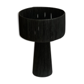 Lampe à poser de chevet minimaliste raphia noir