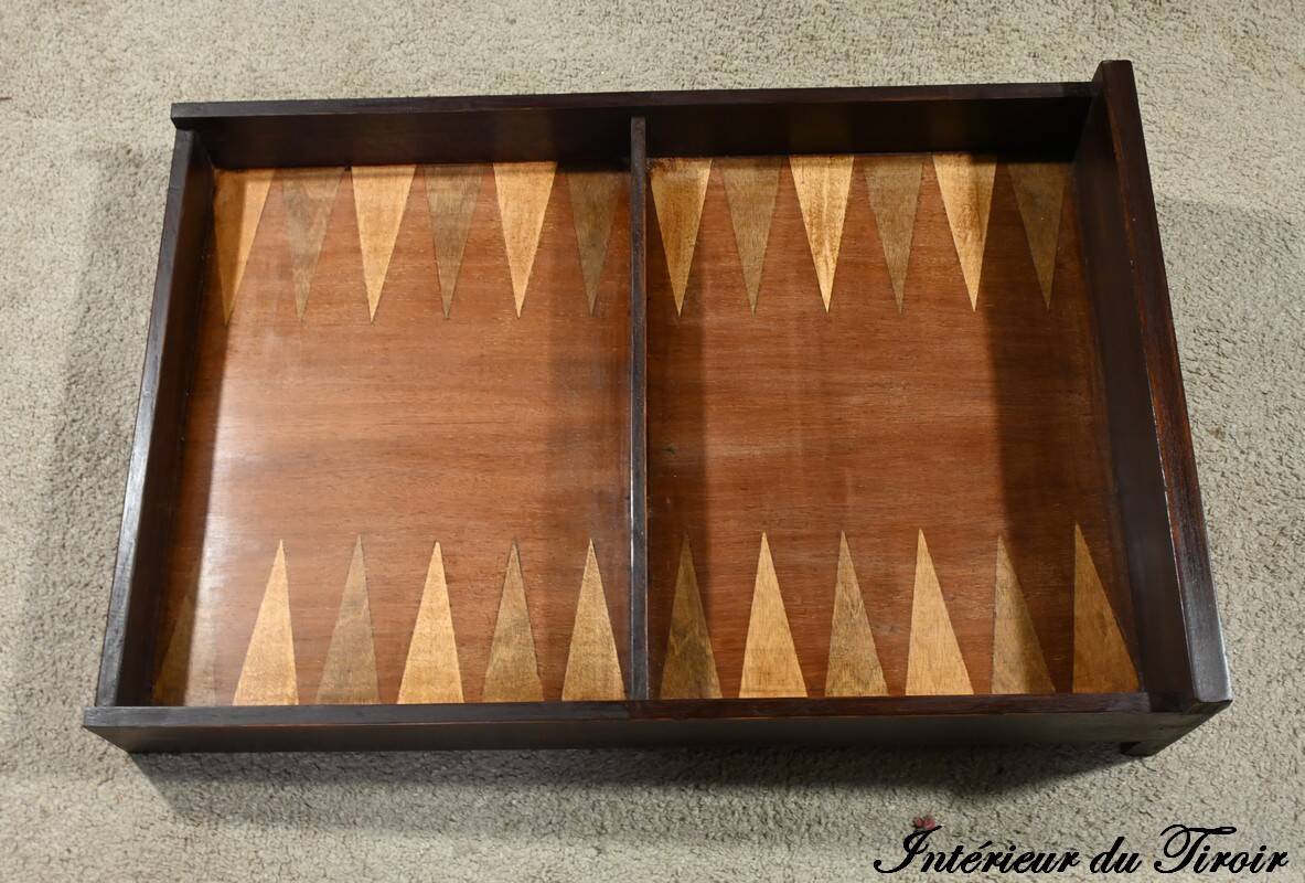 Mahogany Games Table, Louis XV/Louis XVI Transition Style – Late 19th Century