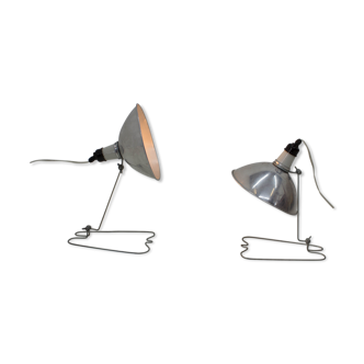 Industrial wall or table lamps, set of two, max 500w