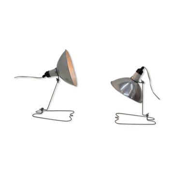 Industrial wall or table lamps, set of two, max 500w