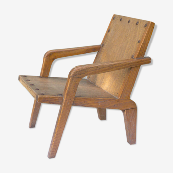 Fauteuil en bois vintage