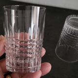 4 vintage crystal tumblers from Baccarat, model Nancy.