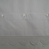 old large pillowcase in thin white monogrammed canvas