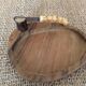 Wooden butter dish and knife