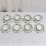 Set of 8 cups with Bavaria porcelain saucers stamped dimension: height -5cm- D -9.5cm