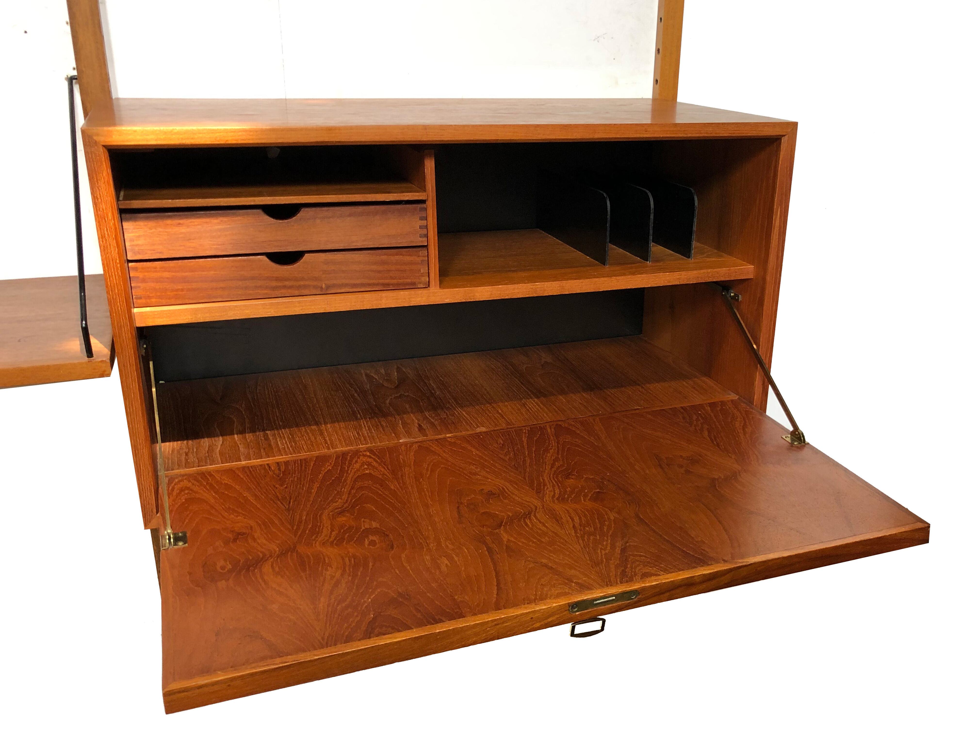 Vintage Poul Cadovius Royal System wall console from the 1960s