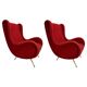Set of Italian Senior Chairs / Lounge Chairs in the style of Marco Zanuso, 1950s