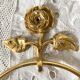 Gold ring towel holder, pink metal