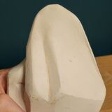 Empty hand pocket ceramic geometric sculpture brutalist signed