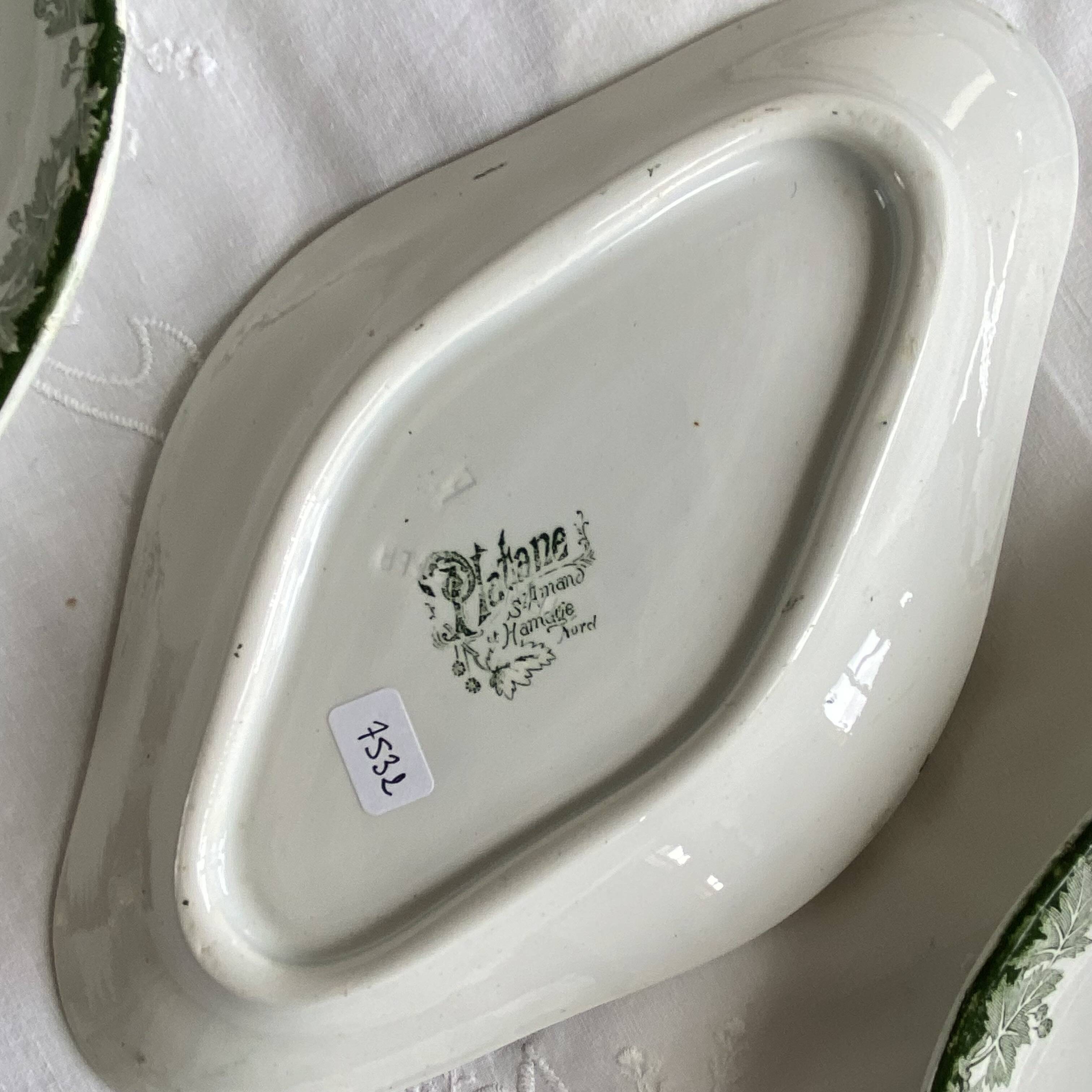 3 raviers petit plat de service terre de fer Saint Amand et Hamage