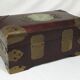 Chinese jewelry box in jade inlaid wood