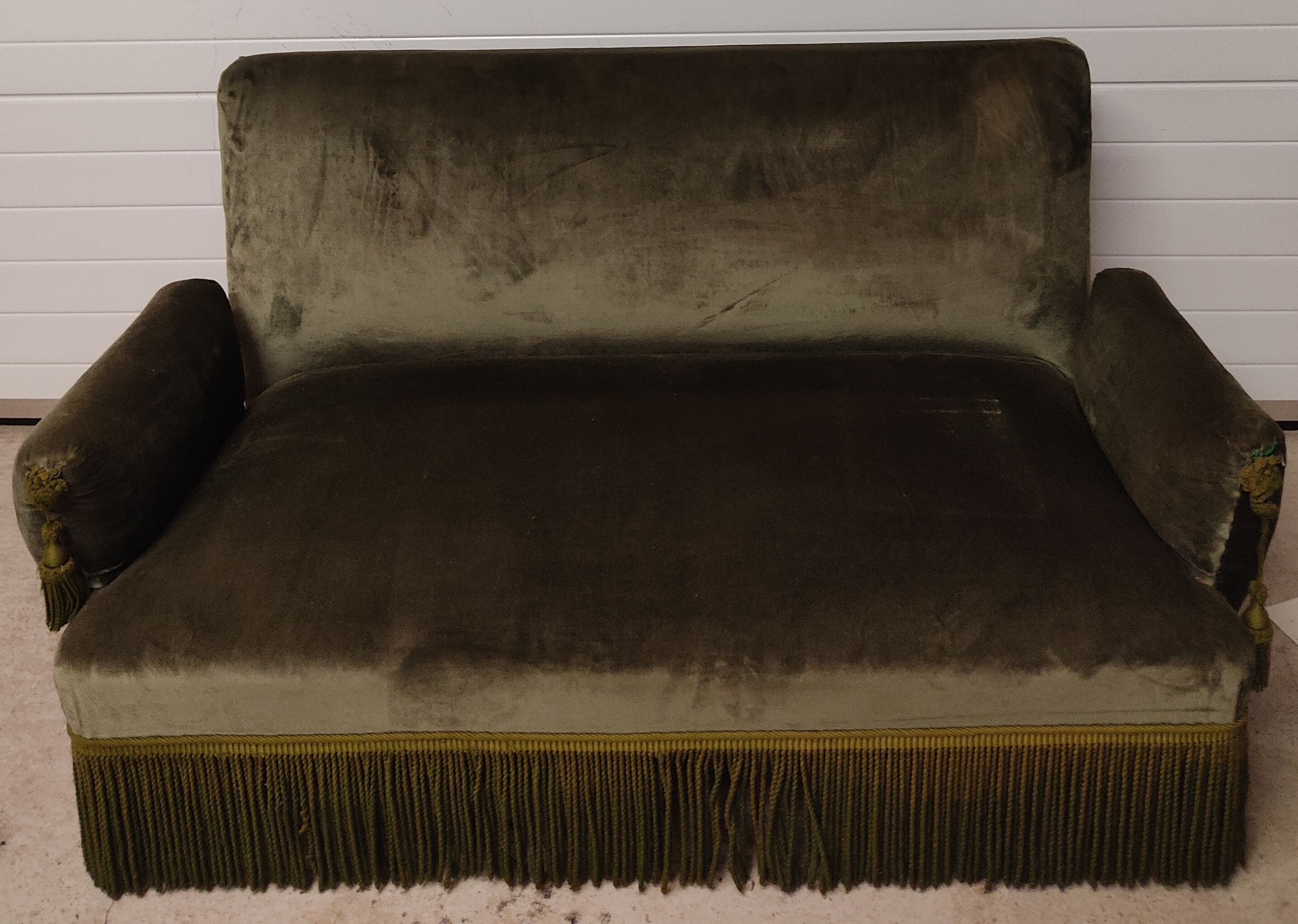 Bench epoque 19 ieme velvet green