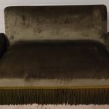 Bench epoque 19 ieme velvet green