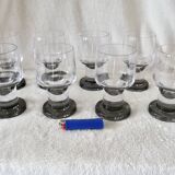 8 Scandinavian Drinking Glasses in Crystal 1970s