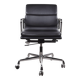 Charles & Ray Eames EA217 Office Chair polished aluminum and black leather