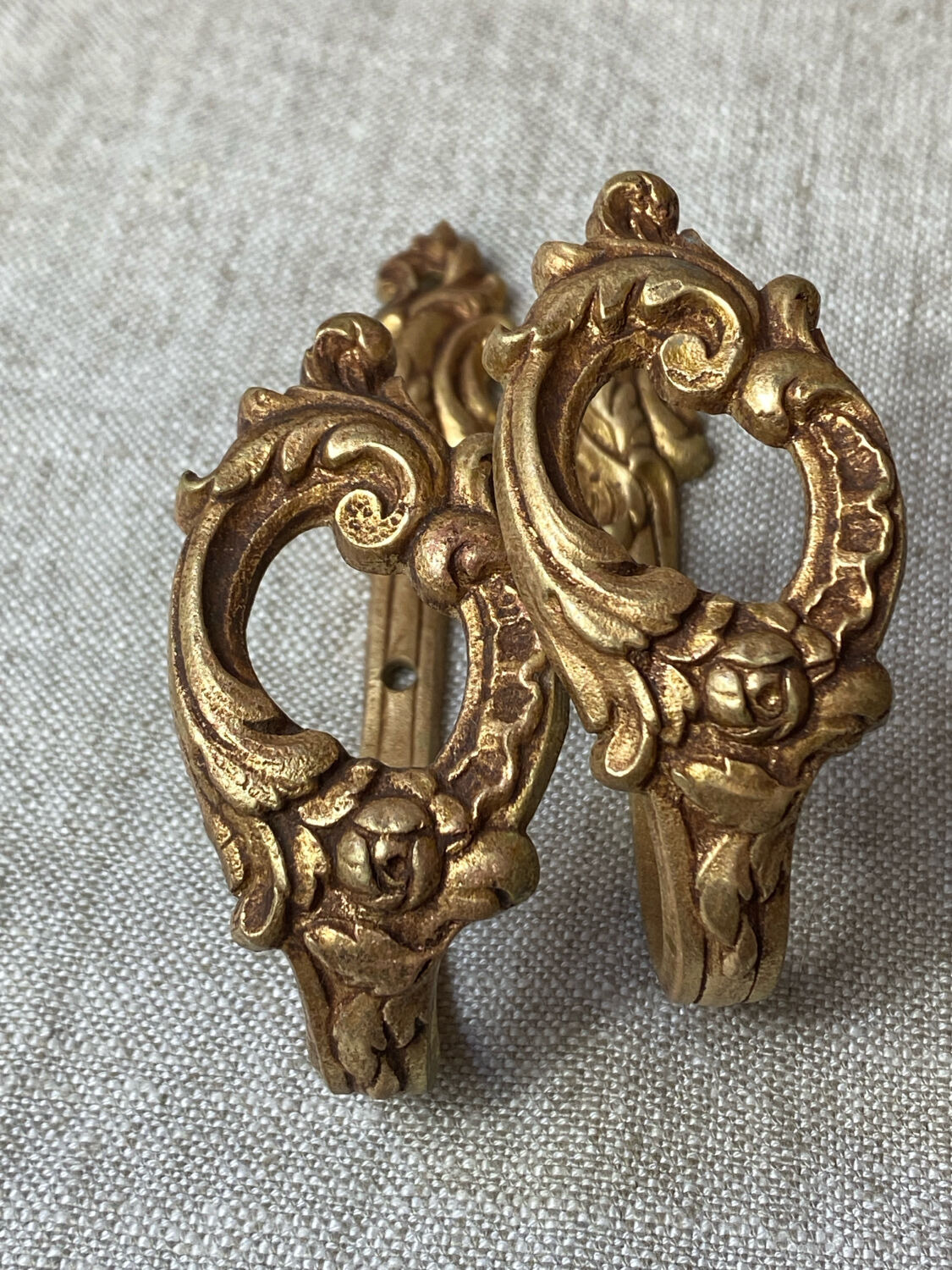 Louis XV style bronze coat hooks
