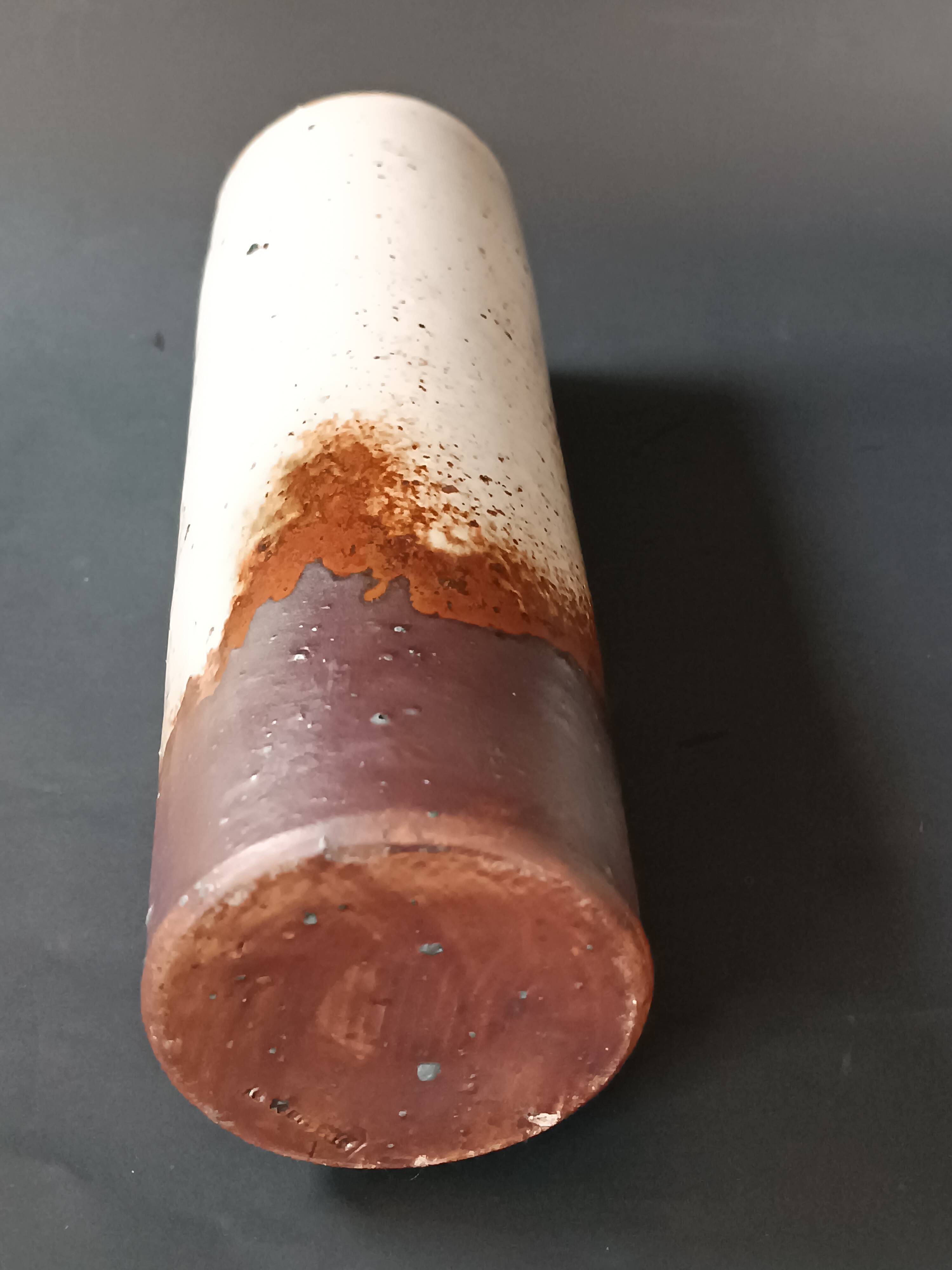 Vase en grès  pyrité double glaçure La Tournerie vintage