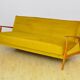 Mid-century Velvet and Cherry Wood Sofa Daybed, 1960s