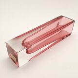 70s cubic sommerso vase