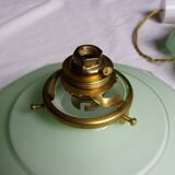 Suspensions abat jour opaline vert pastel